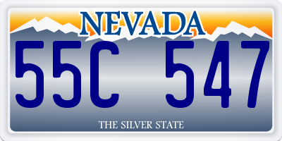 NV license plate 55C547
