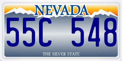 NV license plate 55C548