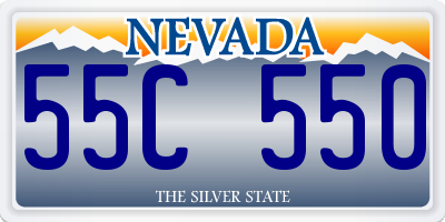 NV license plate 55C550