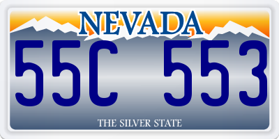 NV license plate 55C553