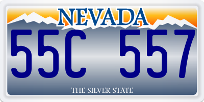 NV license plate 55C557