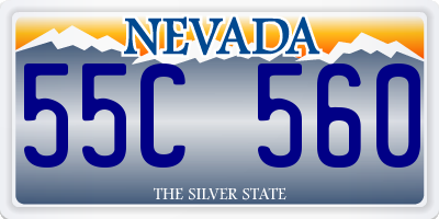 NV license plate 55C560