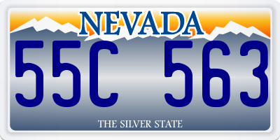 NV license plate 55C563
