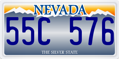 NV license plate 55C576