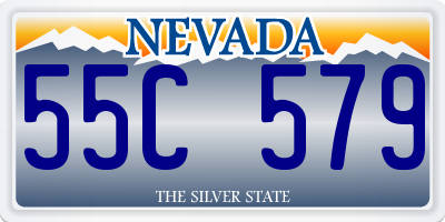 NV license plate 55C579