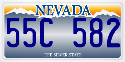 NV license plate 55C582
