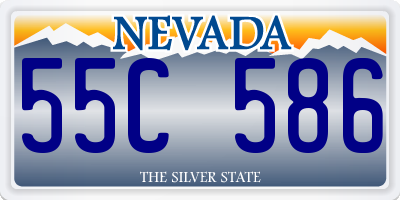 NV license plate 55C586