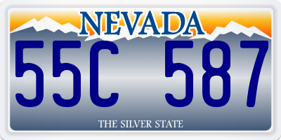 NV license plate 55C587