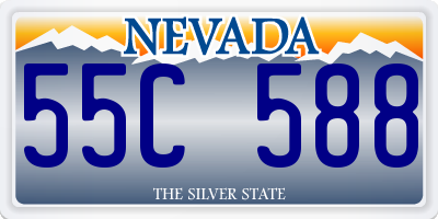 NV license plate 55C588
