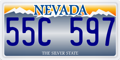NV license plate 55C597
