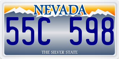 NV license plate 55C598