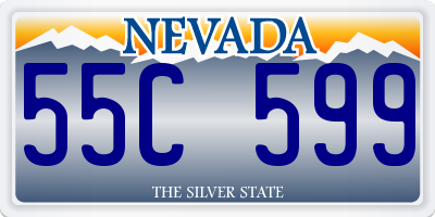 NV license plate 55C599