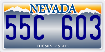 NV license plate 55C603