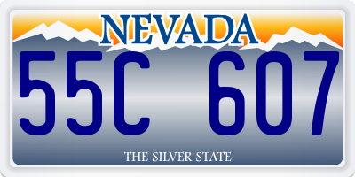 NV license plate 55C607