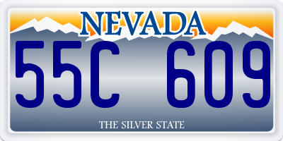 NV license plate 55C609