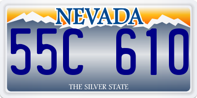 NV license plate 55C610