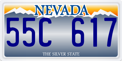 NV license plate 55C617