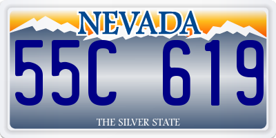 NV license plate 55C619