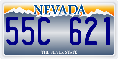 NV license plate 55C621
