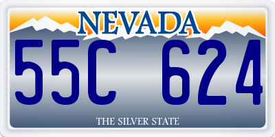 NV license plate 55C624