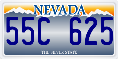 NV license plate 55C625