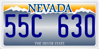 NV license plate 55C630