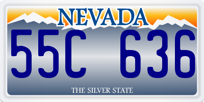 NV license plate 55C636
