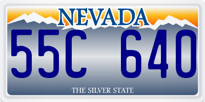 NV license plate 55C640