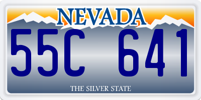 NV license plate 55C641