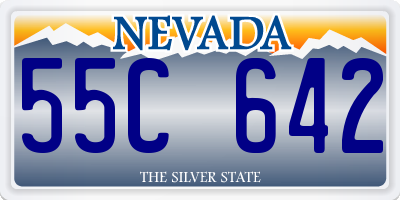 NV license plate 55C642