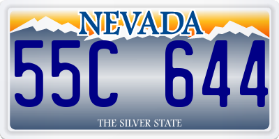 NV license plate 55C644
