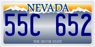 NV license plate 55C652