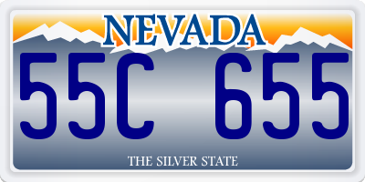 NV license plate 55C655