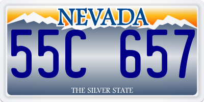 NV license plate 55C657