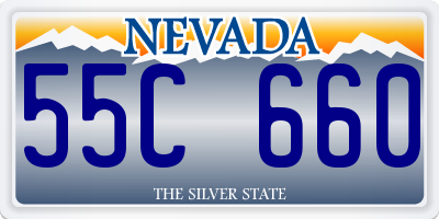 NV license plate 55C660