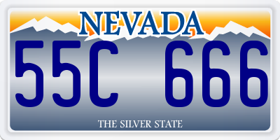 NV license plate 55C666