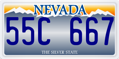 NV license plate 55C667