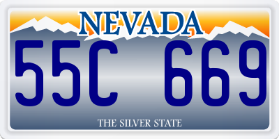 NV license plate 55C669