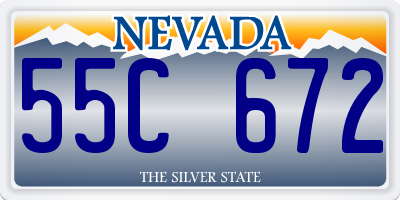 NV license plate 55C672
