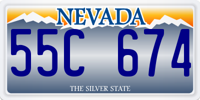 NV license plate 55C674