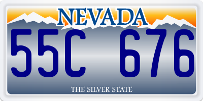 NV license plate 55C676