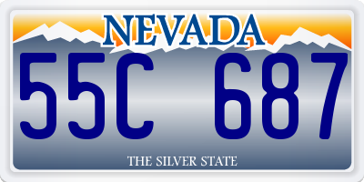 NV license plate 55C687