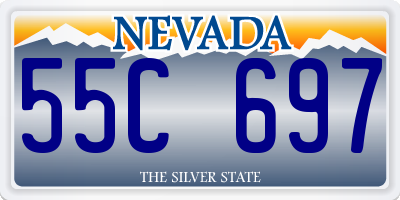 NV license plate 55C697