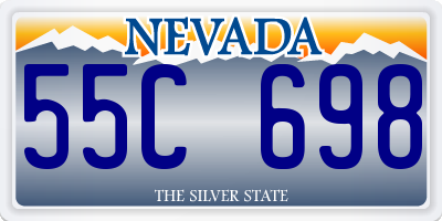 NV license plate 55C698