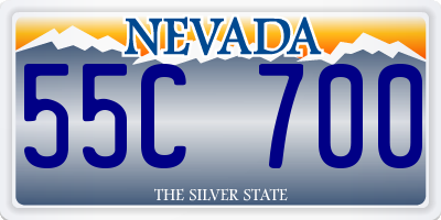 NV license plate 55C700