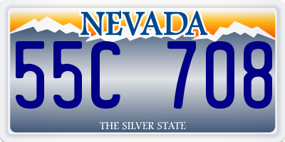 NV license plate 55C708