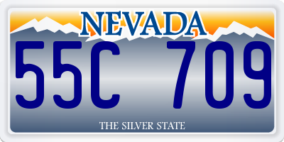 NV license plate 55C709