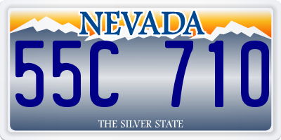 NV license plate 55C710