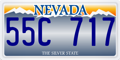 NV license plate 55C717