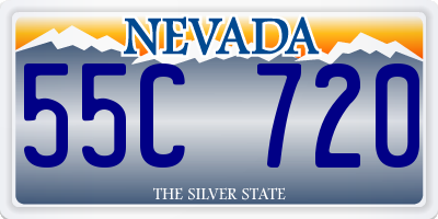 NV license plate 55C720